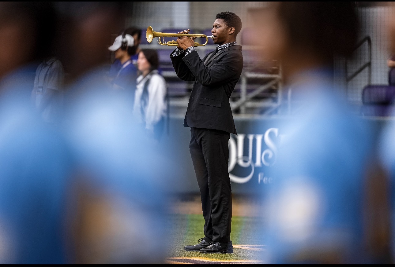 E'Ali performing the National Anthem at LSU Baseball Stadium
